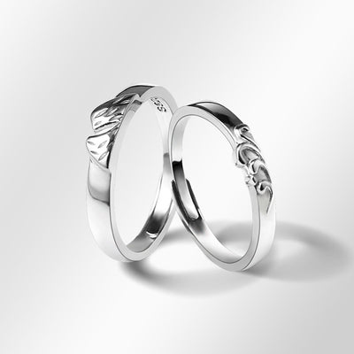 Sterling Silver Swearing Vows Couple Rings For Men And Women