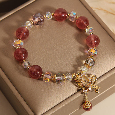 Natural Strawberry Quartz Bracelet