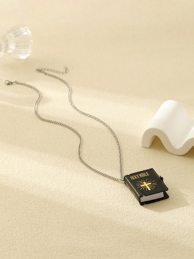 Stainless Steel Bible Verses Pendant Necklaces