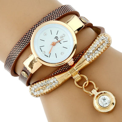 Gnova Platinum Luxury Women Rhinestone Bracelet Watch