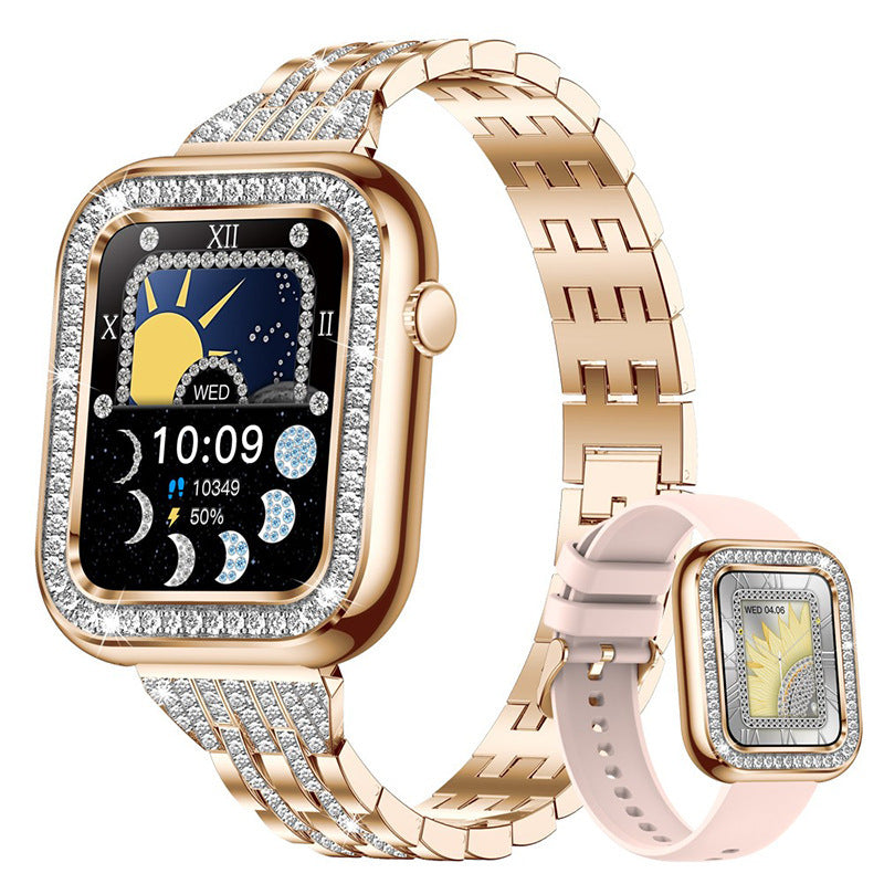 New Square Women Smart Diamond Wristwatch