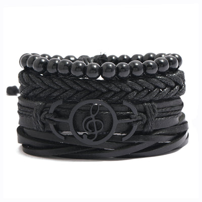 Hair Alloy Note Vintage Cowhide Bracelet