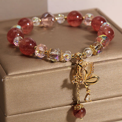 Natural Strawberry Quartz Bracelet