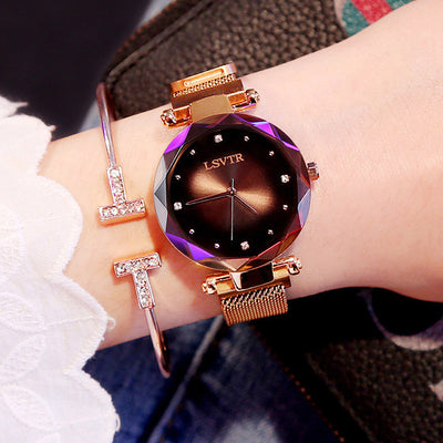 Women Diamond Ladies Starry Sky Magnet Watch