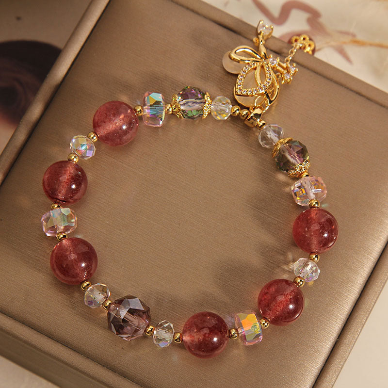 Natural Strawberry Quartz Bracelet