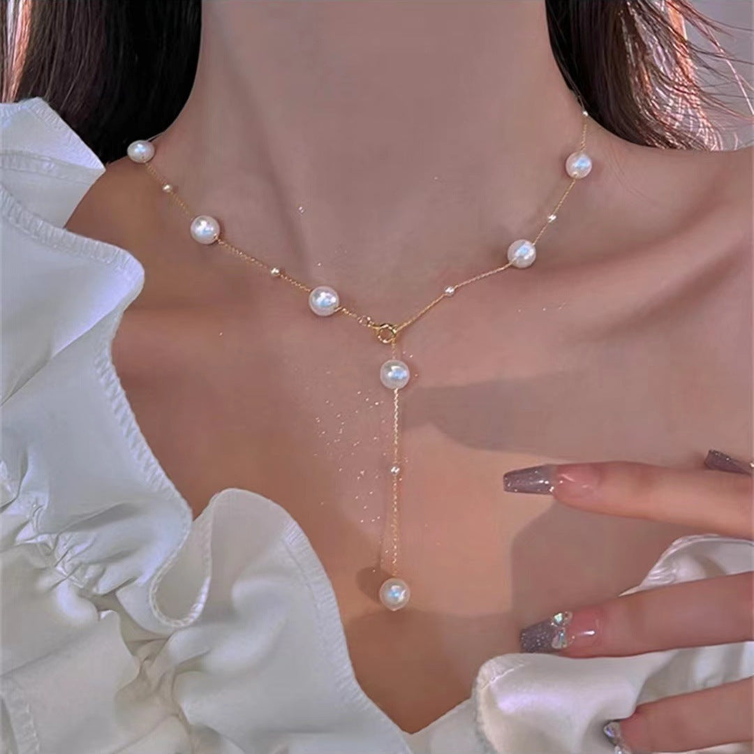 Starry Pearl Choker Necklaces