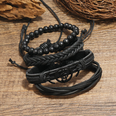 Hair Alloy Note Vintage Cowhide Bracelet