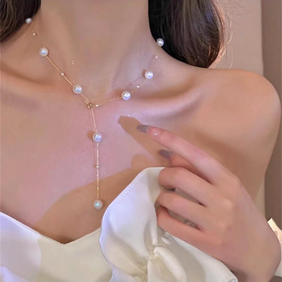 Starry Pearl Choker Necklaces