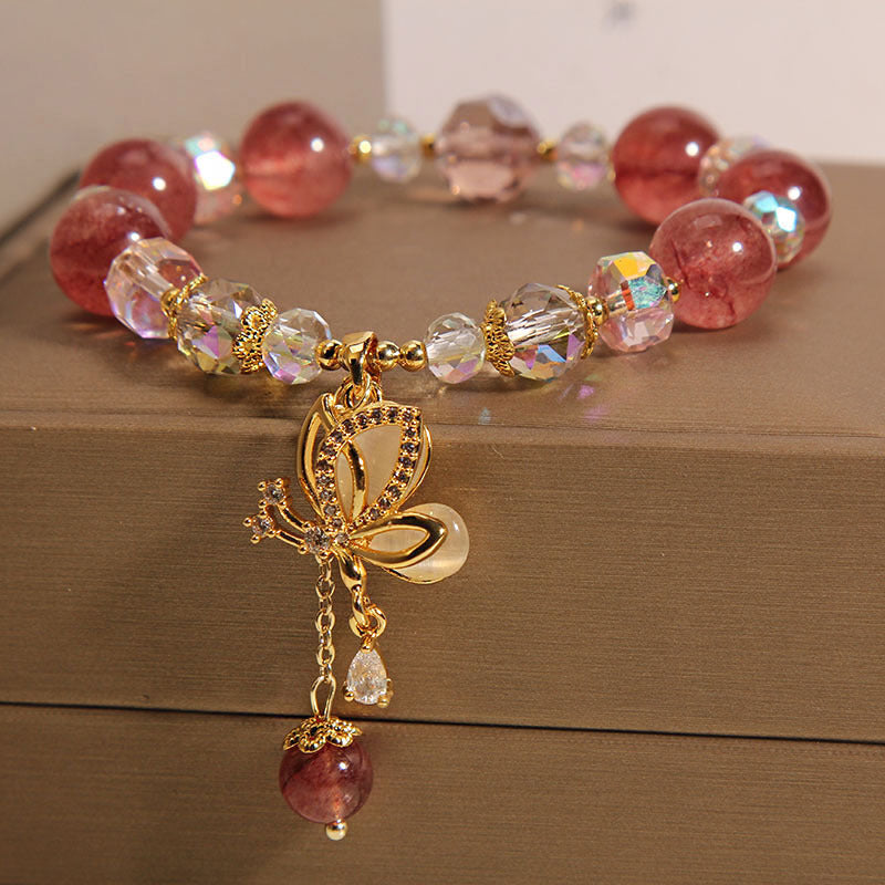 Natural Strawberry Quartz Bracelet