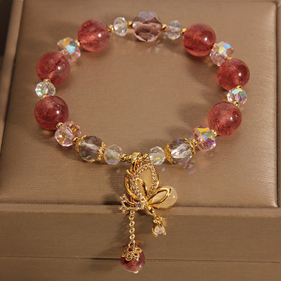 Natural Strawberry Quartz Bracelet