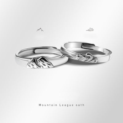 Sterling Silver Swearing Vows Couple Rings For Men And Women