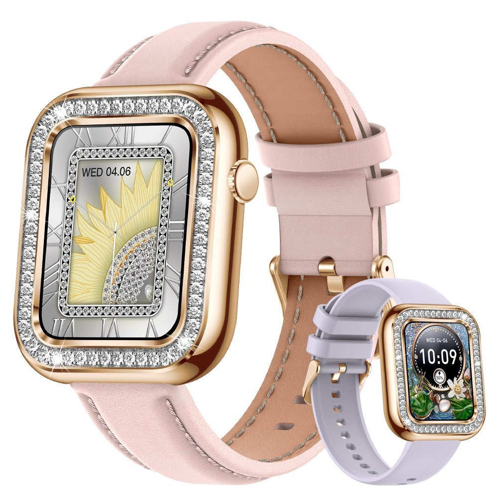 New Square Women Smart Diamond Wristwatch